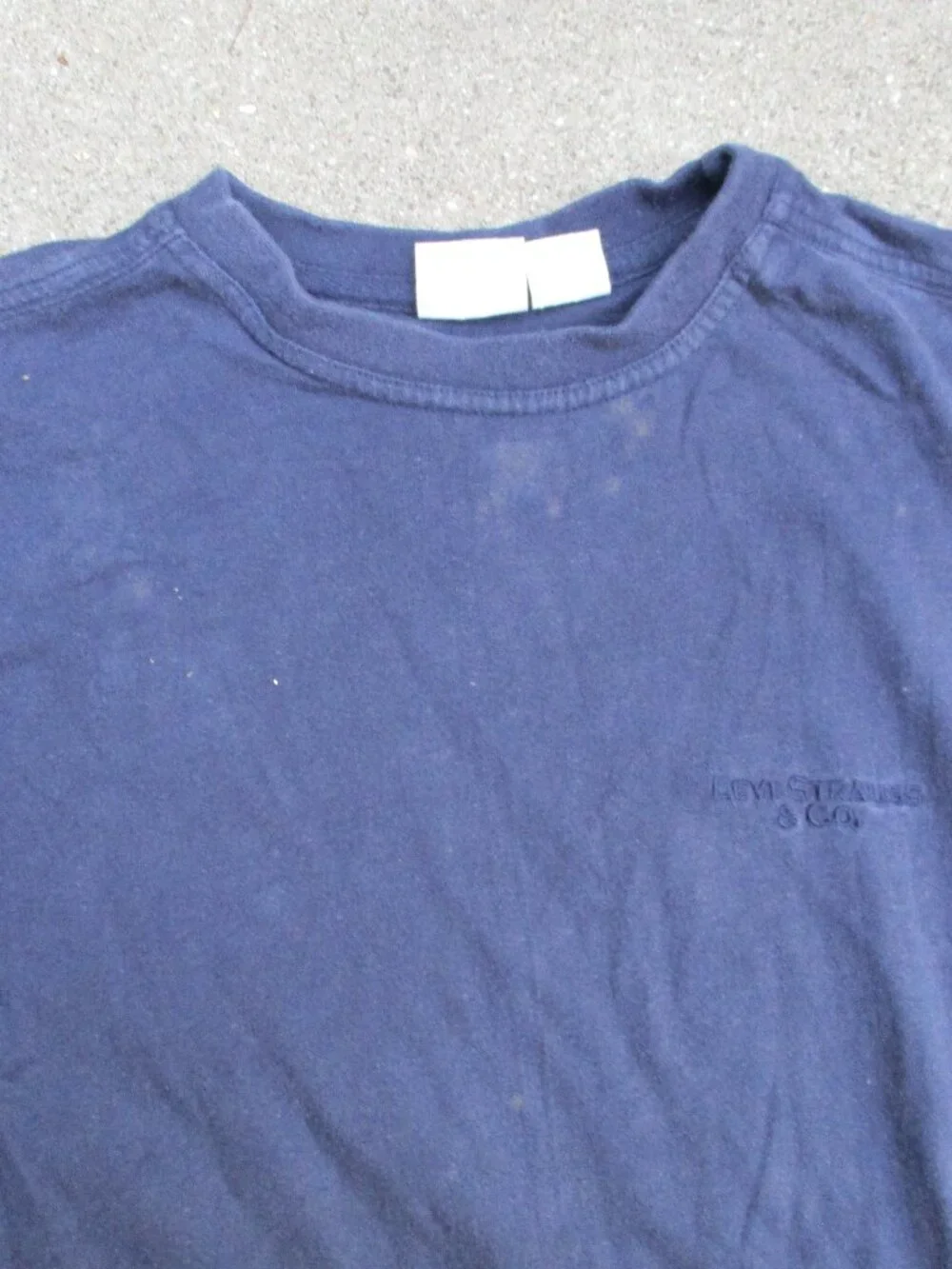 VTG 1995 Levi Strauss & Co. Jeanswear Embroidered Logo Blue Medium S/S T-Shirt